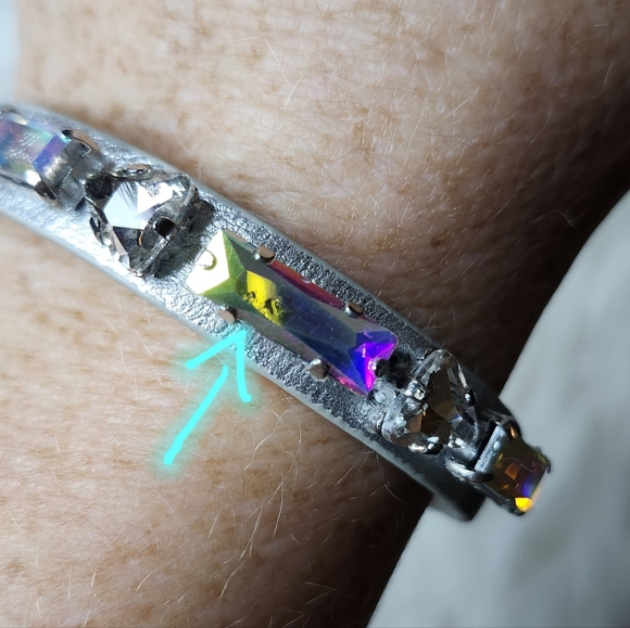 3 Bracelet Set - Fancy Finding You - Iridescent, Silver, and Mint green - Picture 4 of 5